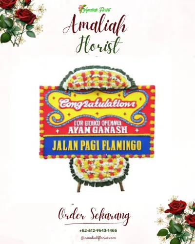 Bunga Papan Congratulation di Kayu Merah